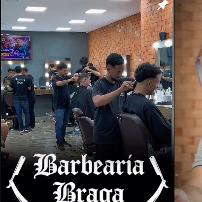 Ambiente da Barbearia Braga